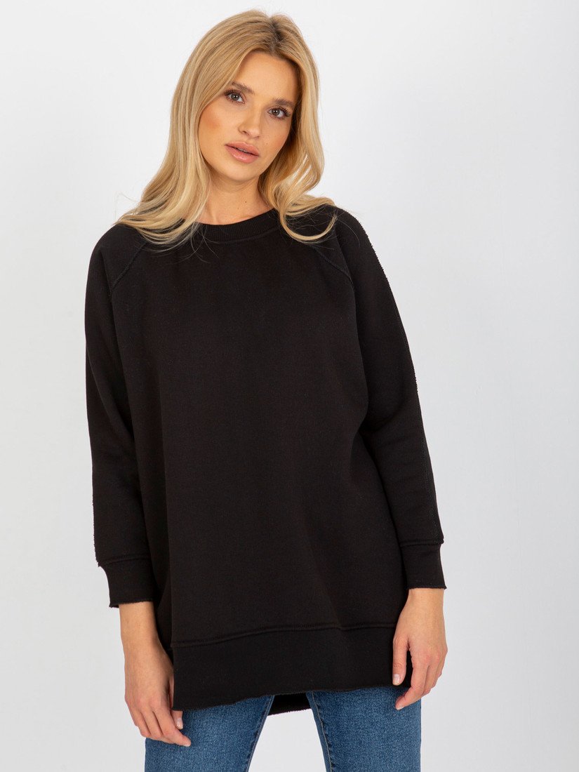 ČERNÁ DLOUHÁ BASIC MIKINA EM-BL-711-1.03X-BLACK Velikost: ONE SIZE