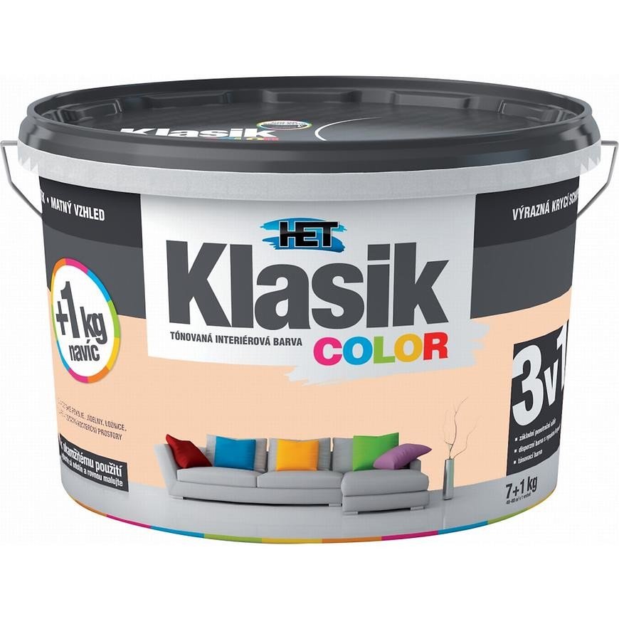 Het Klasik Color 0728 oranž broskvový 7+1kg