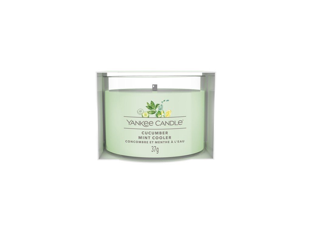 Yankee Candle Votivní svíčka ve skle Cucumber Mint Cooler 37 g