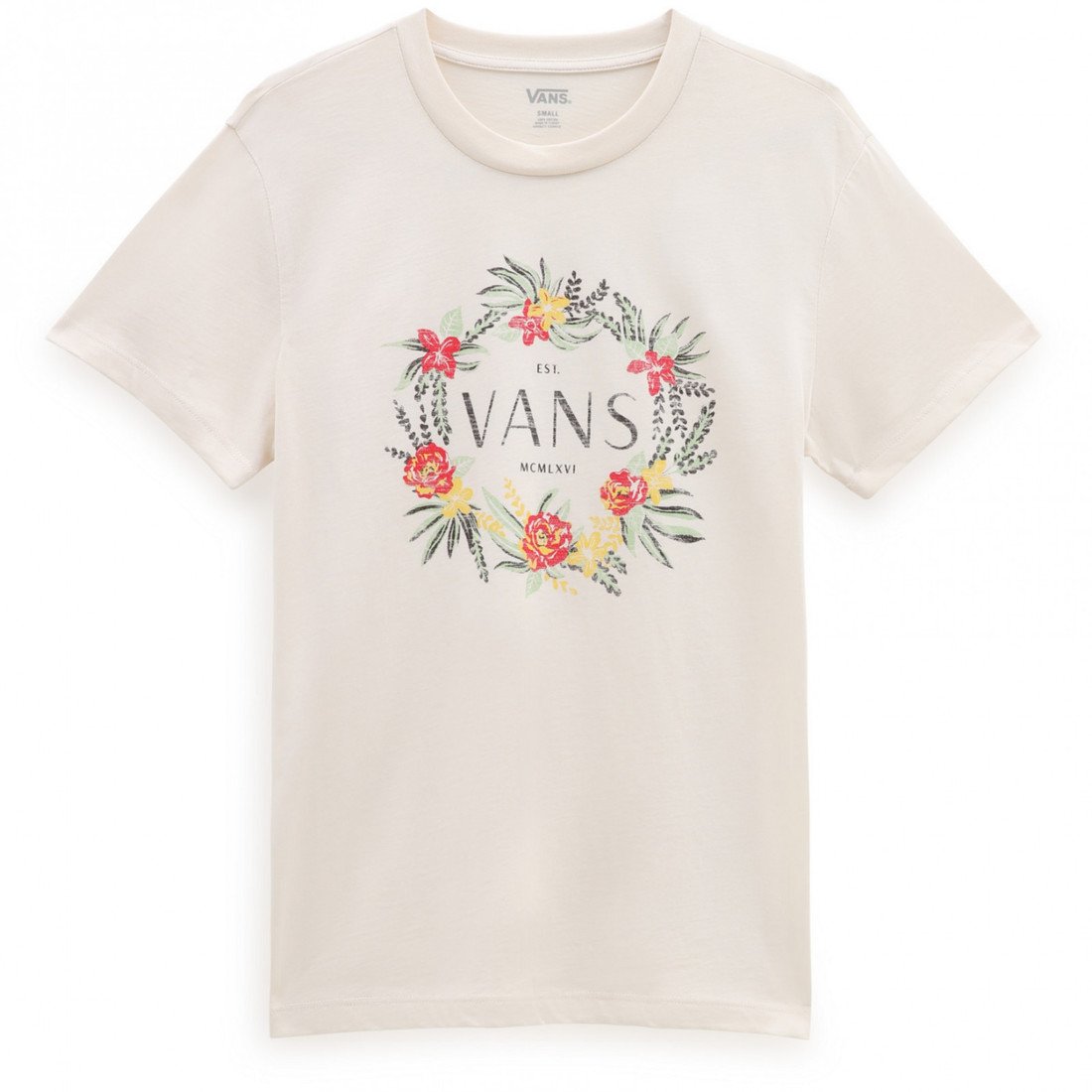 Dámské triko Vans Wreath Of Flowers BFF Tee-B Velikost: L / Barva: bílá