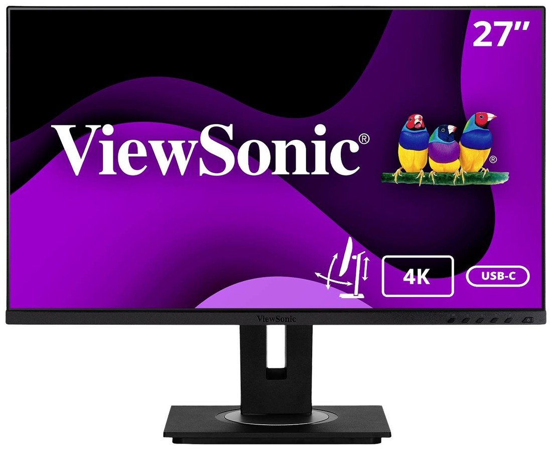 Viewsonic VG2756-4K LED monitor 68.6 cm (27 palec) Energetická třída (EEK2021) F (A - G) 3840 x 2560 Pixel UHD 5 ms HDMI(TM), DisplayPort, USB-C®, USB-A, RJ45  IPS LED