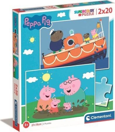 CLEMENTONI Puzzle Prasátko Pepina 2x20 dílků