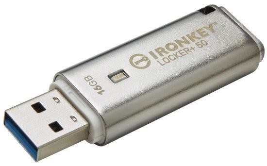 KINGSTON IronKey Locker+ 50  16GB / USB 3.2 / Šifrování XTS-AES, IKLP50/16GB