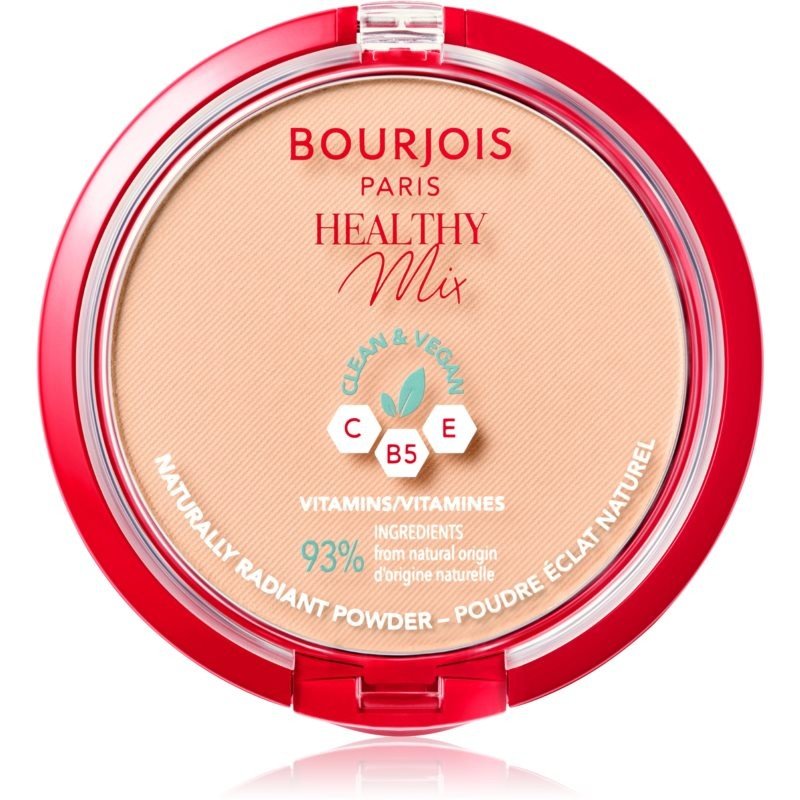 Bourjois Healthy Mix matující pudr pro zářivý vzhled pleti odstín 02 Vanilla 10 g