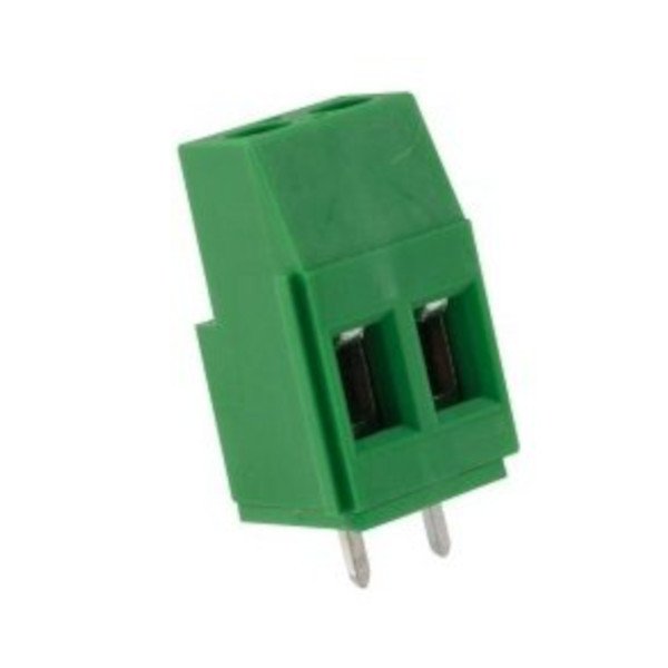 Šroubovací svorkovnice do dps 2 kontakty 24a/250v rm5.00mm zelená barva ptr ak700/2-5.0-v-green