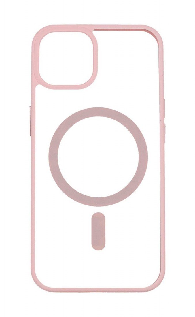Kryt IDEAR Magsafe iPhone 13 s růžovým rámečkem 91486
