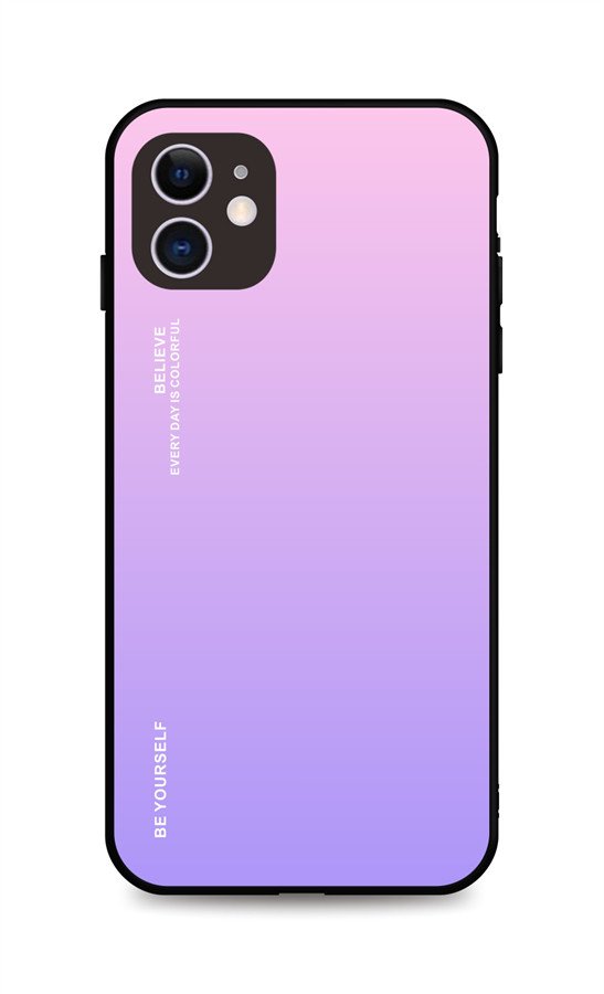 Kryt TopQ LUXURY iPhone 11 pevný duhový růžový 91301