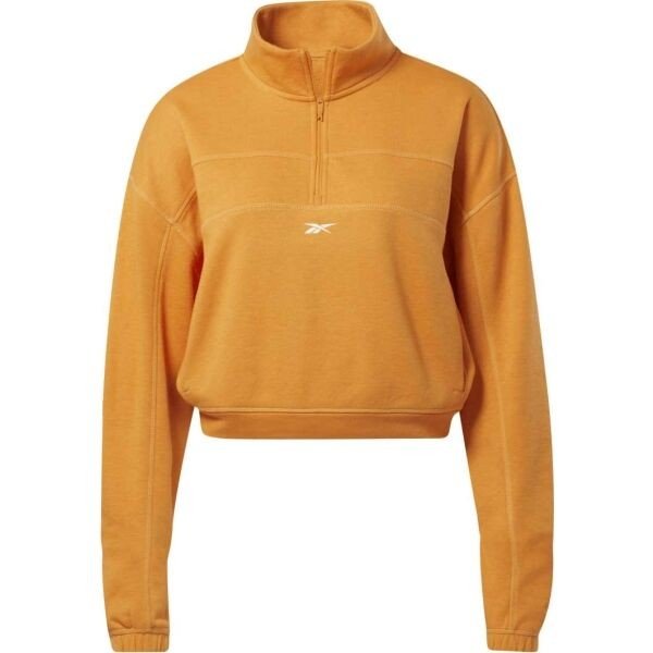 Reebok WOR KNIT 1/4 ZIP Dámská mikina, oranžová, velikost XL