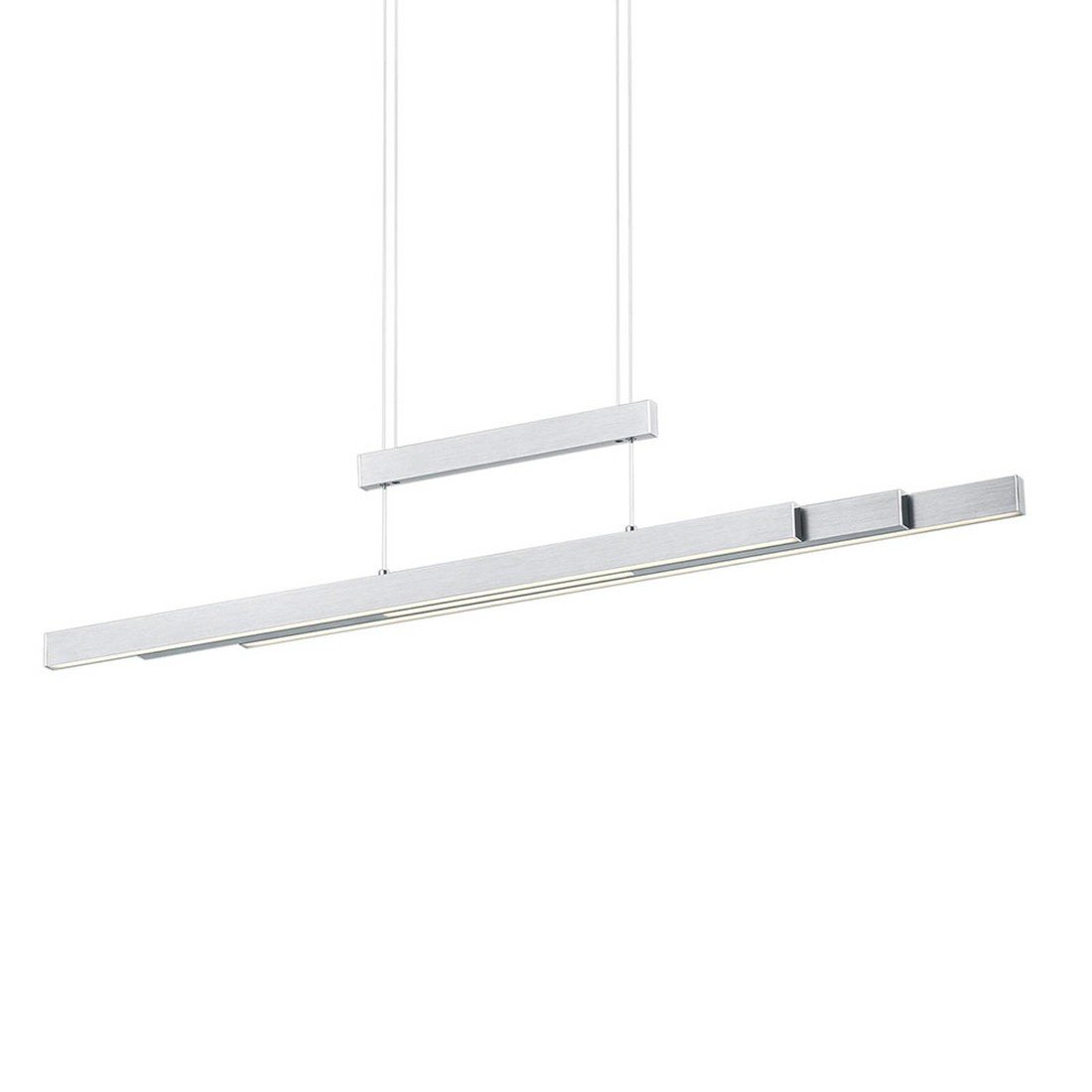 Trio Lighting LED závěsné světlo Trajan 2700-5000K, nikl matný, Obývací pokoj / jídelna, kov, P: 150 cm, L: 6 cm