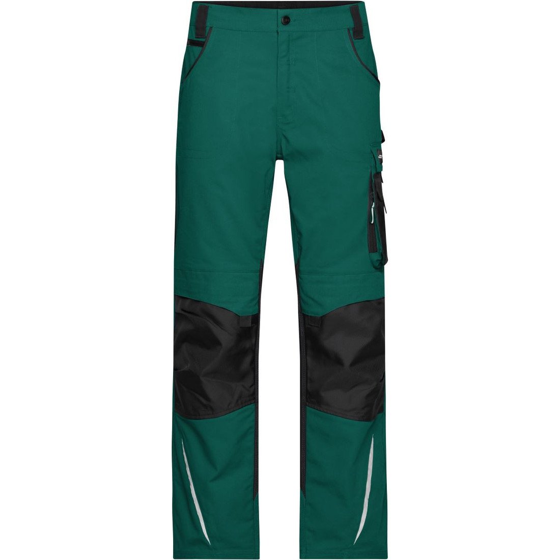 Kalhoty pracovní James & Nicholson 832 - tmavě zelené-černé, 44