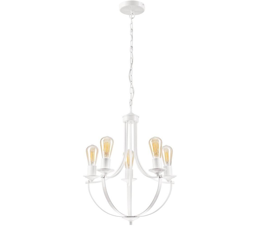 Lustr na řetězu GINA 5xE27/60W/230V bílá