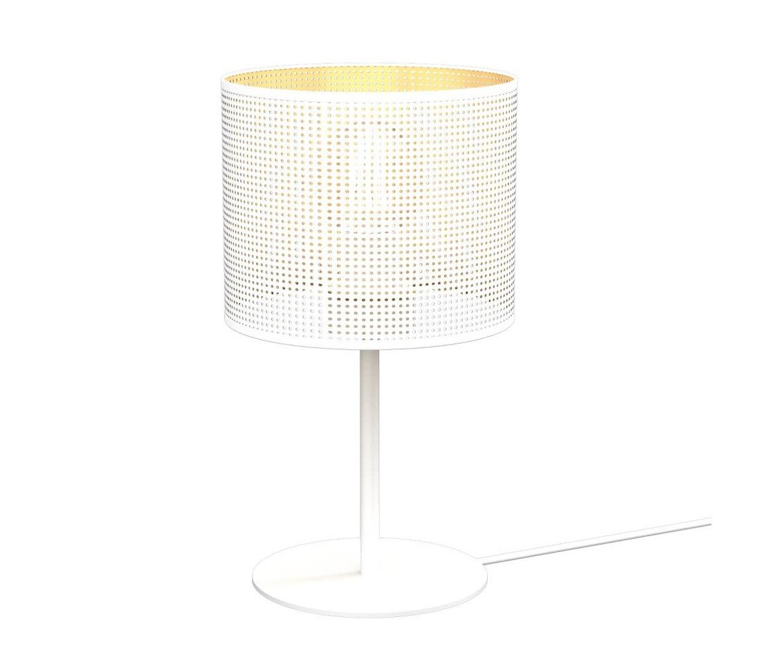 Stolní lampa LOFT SHADE 1xE27/60W/230V pr. 18 cm bílá/zlatá