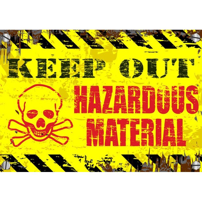 Hliníková cedule Hazardous material A4
