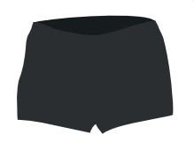 Dámské bezešvé šortkové kalhotky s nohavičkou Kariban - černé, M/L
