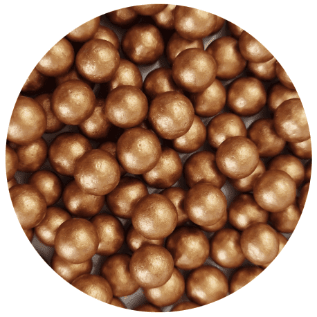 Cukrové perličky 7mm zlaté 60g - Dekor Pol