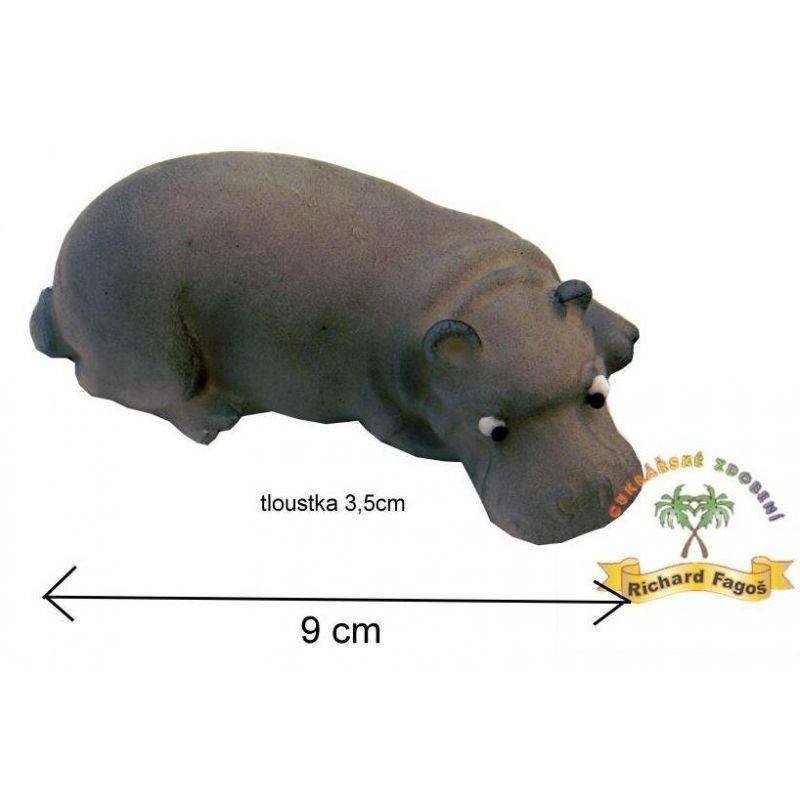 Figurka na dort hroch 9cm z kokosové hmoty - Fagos