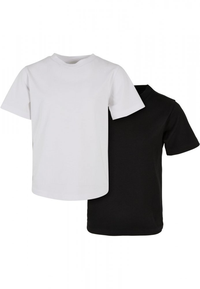 Boys Organic Basic Tee 2-Pack - white/black 110/116