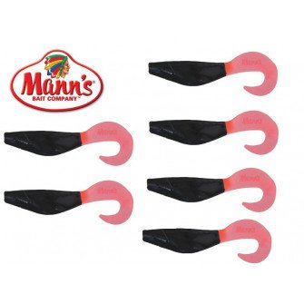 MANN'S - Action Shad Black Fire Tail 6cm/6ks