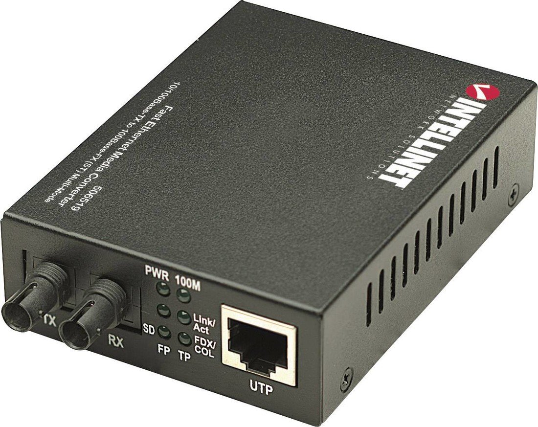 Intellinet 506519 LAN, ST Duplex síťový prvek media converter 100 MBit/s
