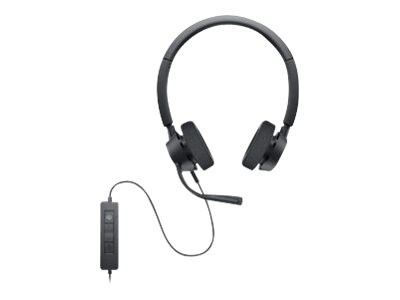 Dell Pro Stereo Headset WH3022 - Náhlavní souprava - kabelové - USB - certifikováno pro Zoom, certifikováno pro Microsoft Teams - pro Latitude 5421, 55XX; OptiPlex 3090, 70XX; Precision 7560, 7760; Vostro 15 7510, 5625