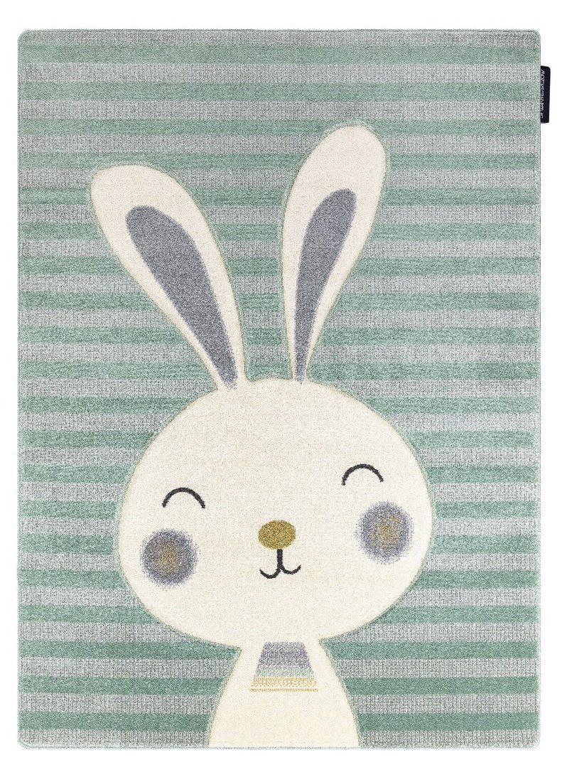 Dywany Łuszczów Dětský kusový koberec Petit Rabbit green - 120x170 cm Zelená