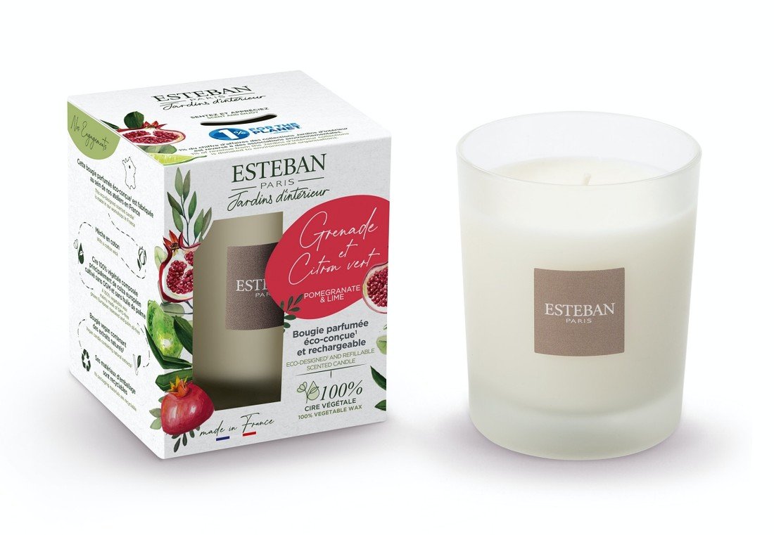 Esteban Paris Parfums  ESTEBAN - SVÍČKA 180 G - NATURE - pomegranate and lime