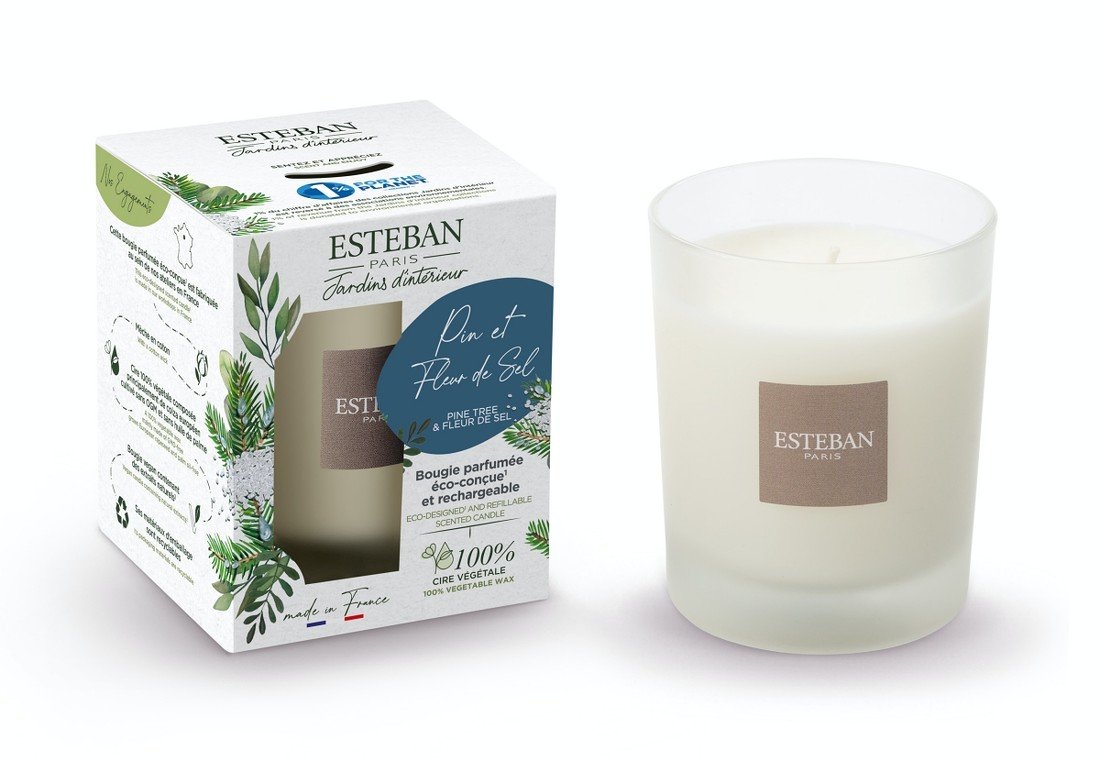 Esteban Paris Parfums  ESTEBAN - SVÍČKA 180 G - NATURE - pine tree and fleur de sel