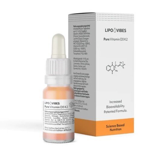 Lipovibes Pure Vitamin D3 K2 10ml