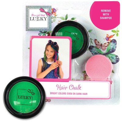 LUKKY Křída dětská na vlasy set s aplikátorem Zelená na kartě