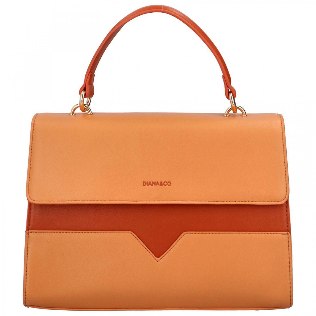 Moderní koženková crossbody Daisy, oranžová