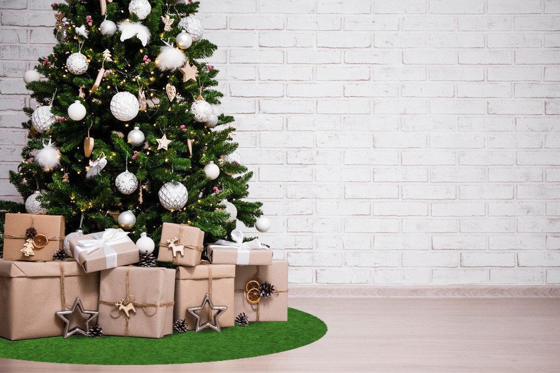 Mujkoberec Original Vánoční kruhový koberec pod stromeček Sporting - 150x150 (průměr) kruh cm Zelená