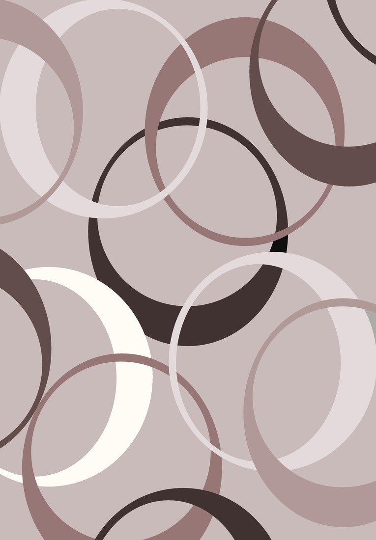 GDmats koberce Designový kusový koberec Cirkles od Jindřicha Lípy - 120x170 cm Béžová