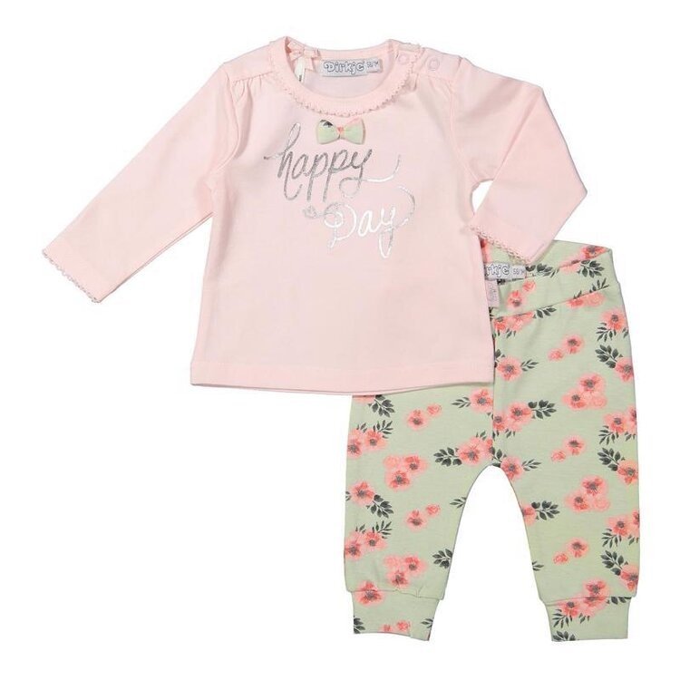 DIRKJE Set 2dílný A-SO SOFT HAPPY DAY vel. 74 Pink