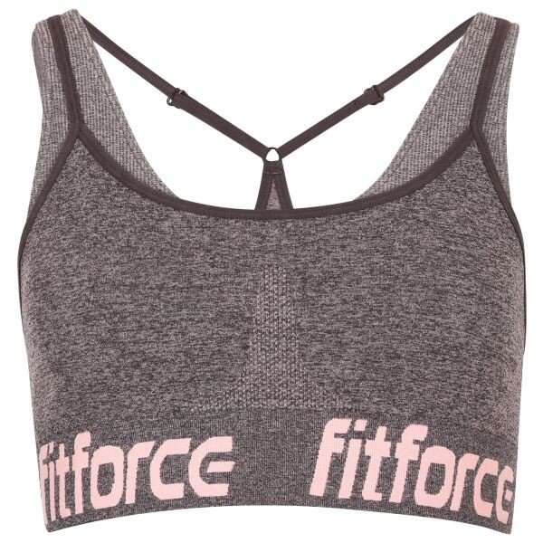 Fitforce BRANHILD Dámská fitness podprsenka, šedá, velikost S