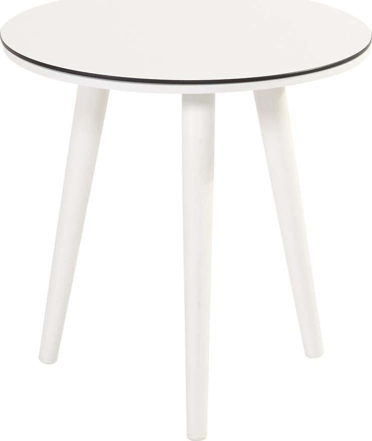 Bílý zahradní odkládací stolek Hartman Sophie, ø 45 cm