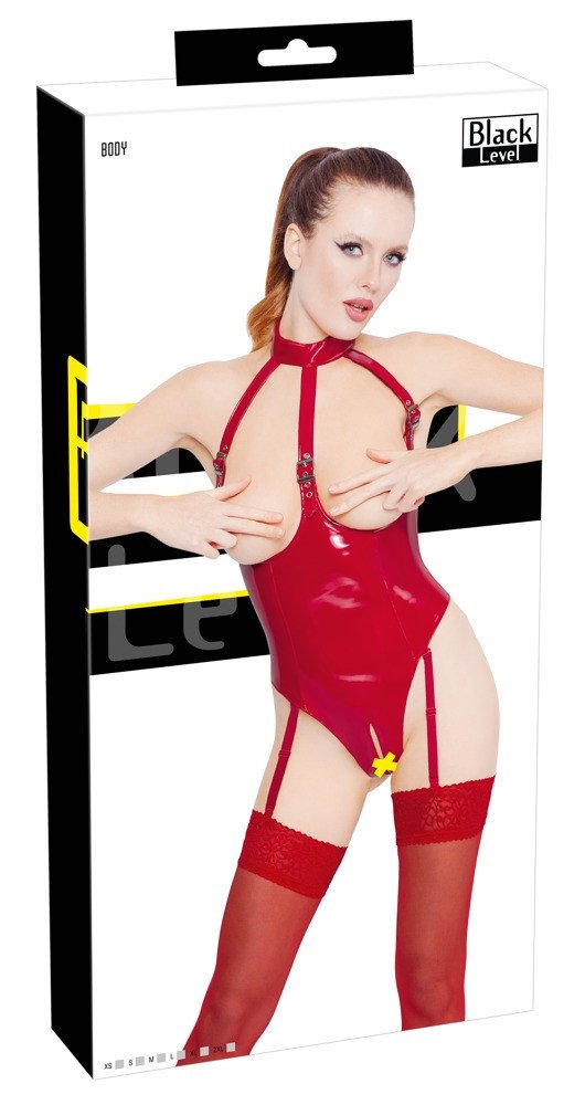Black Level - open body with neck strap (red)