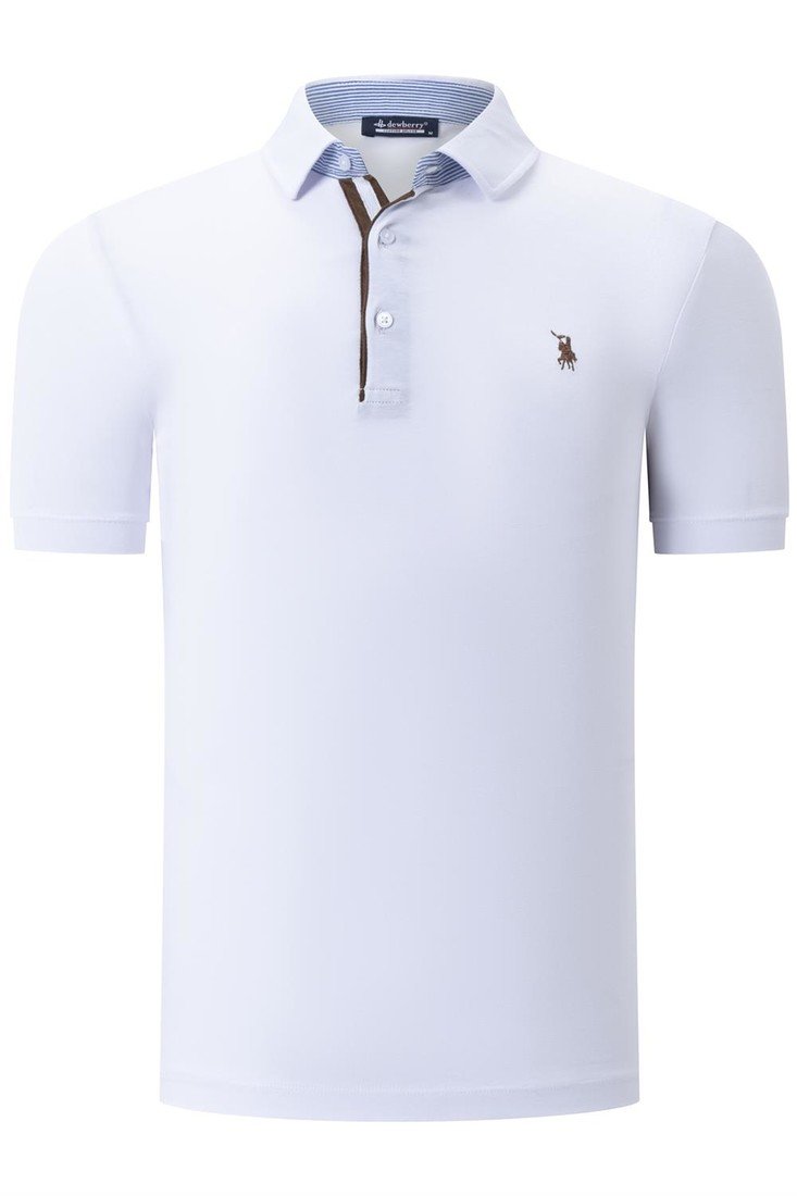 T8582 DEWBERRY MENS T-SHIRT-PLAIN WHITE