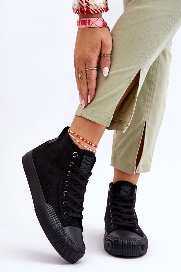 Dámské vysoké tenisky Big Star Fabric LL274444 Černé