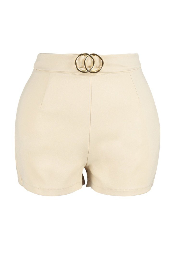 Trendyol Shorts - Beige - High Waist