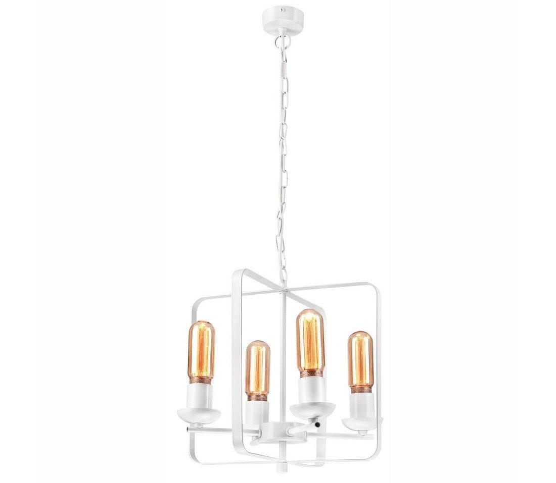 Lustr na řetězu CEDRIC II 4xE27/60W/230V bílá