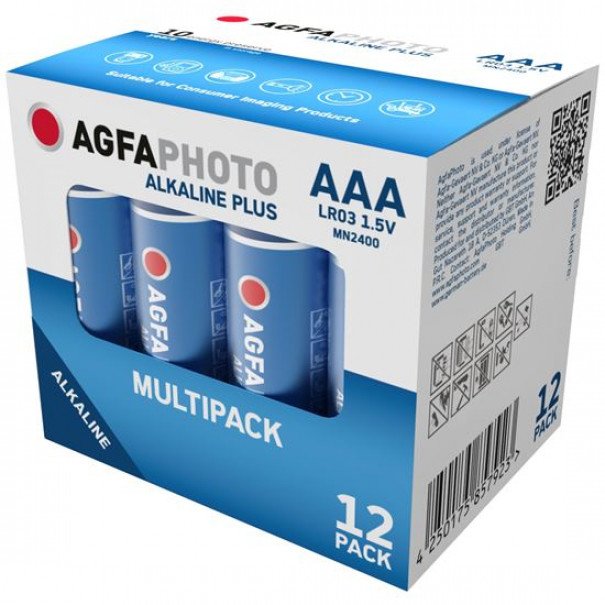 Baterie alkalická AAA AgfaPhoto 12ks