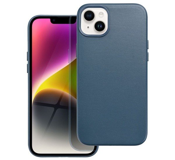 Ochranný kožený kryt Mag Cover pro Apple iPhone 14 Plus, indigově modrá