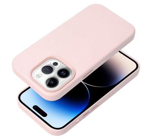 Ochranný kožený kryt Mag Cover pro Apple iPhone 14 Pro, světle růžová
