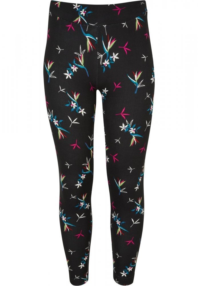 Girls Soft AOP Leggings - blackfloret 110/116