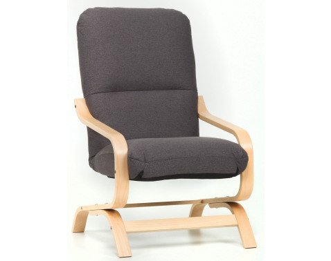 Křeslo Nela, tmavě šedá látka/buk
