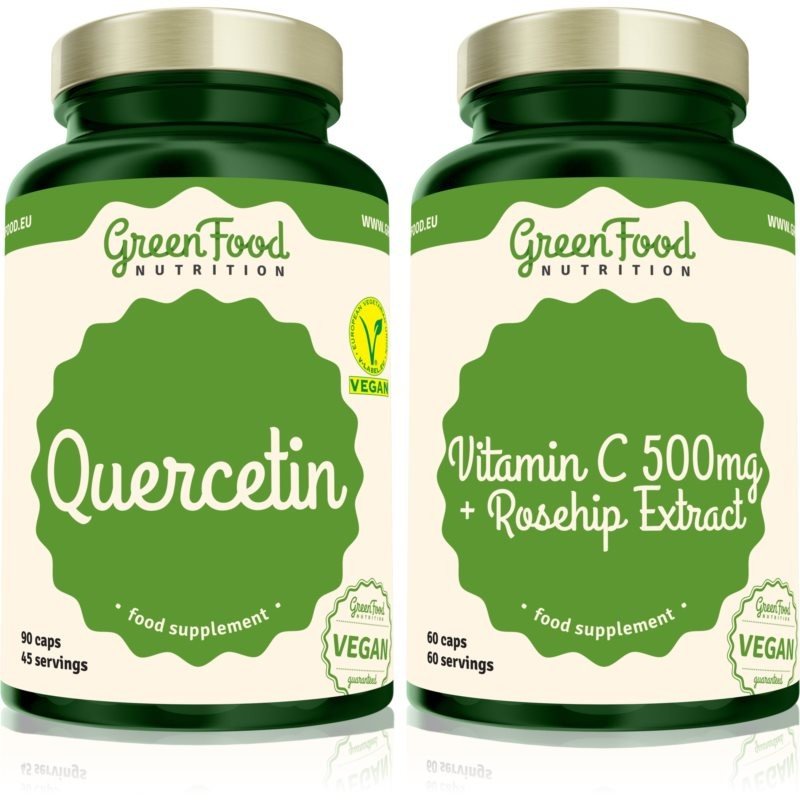 GreenFood Nutrition Quercetin + Vitamin C 500 mg sada (pro podporu imunitního systému)