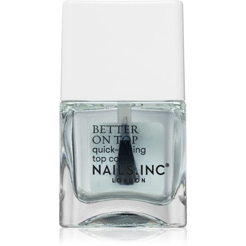 Nails Inc. Better on Top Quick-Drying Top Coat vrchní ochranný lak na nehty s leskem 14 ml