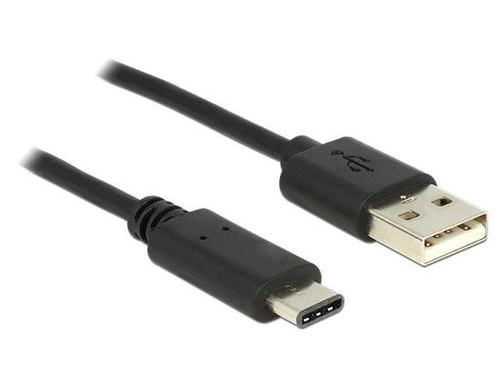 Delock 83327 USB 2.0 Type-A male > USB Type-C, 2m, černý