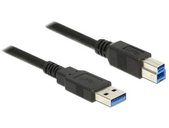 Delock 85065 USB 3.0 Typ-A samec > USB 3.0 Typ-B samec, 0,5m, černý