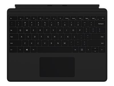 Microsoft Surface Pro Keyboard - Klávesnice - s trackpad - podsvícená - anglická - černá - komerční - pro Surface Pro X, QJX-00007